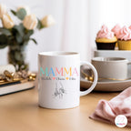 Set Regalo Personalizzato Festa della Mamma – Quadro in Legno Personalizzato A4 + Tazza con Nomi dei Figli