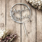 Cake Topper Personalizzato in Legno con Nomi, Topper Nozze Promessa, Compleanni, Evento Speciale