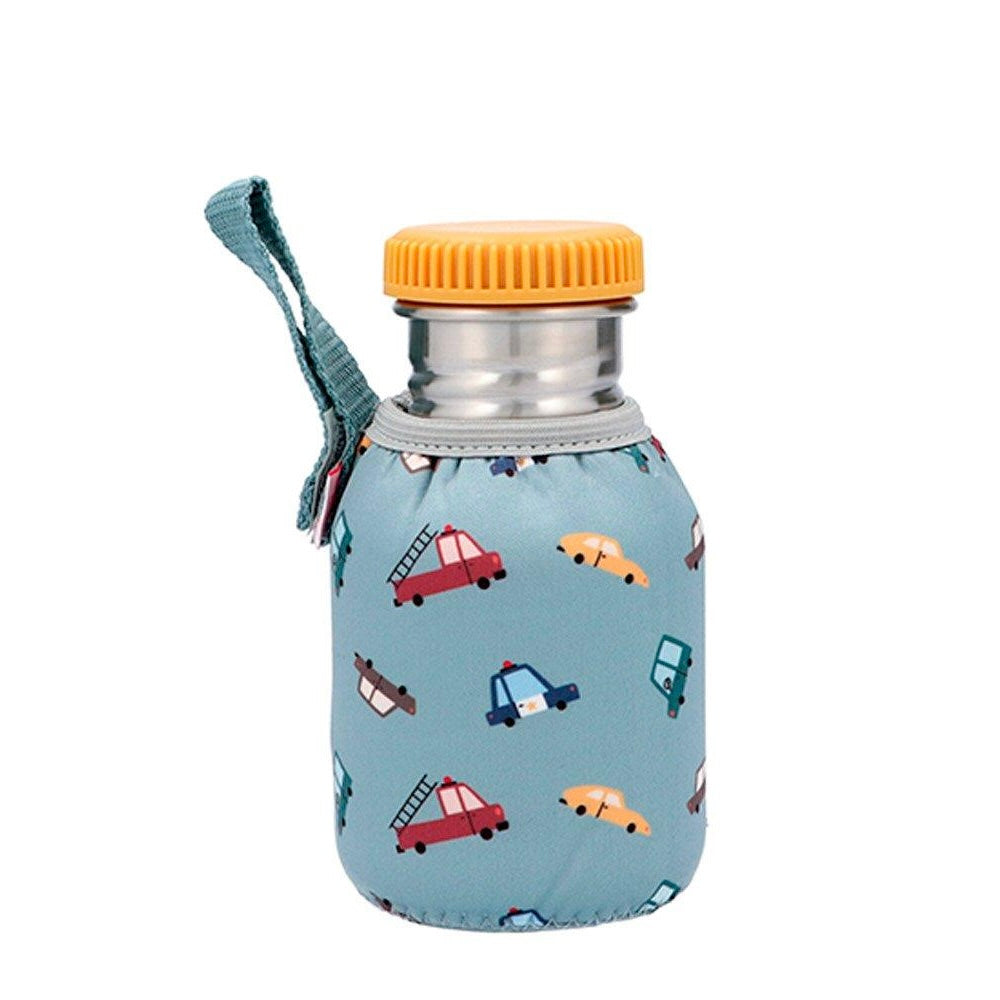 Borraccia Acciaio Con Fodera Vintage Cars 350ml - Personalizzabile