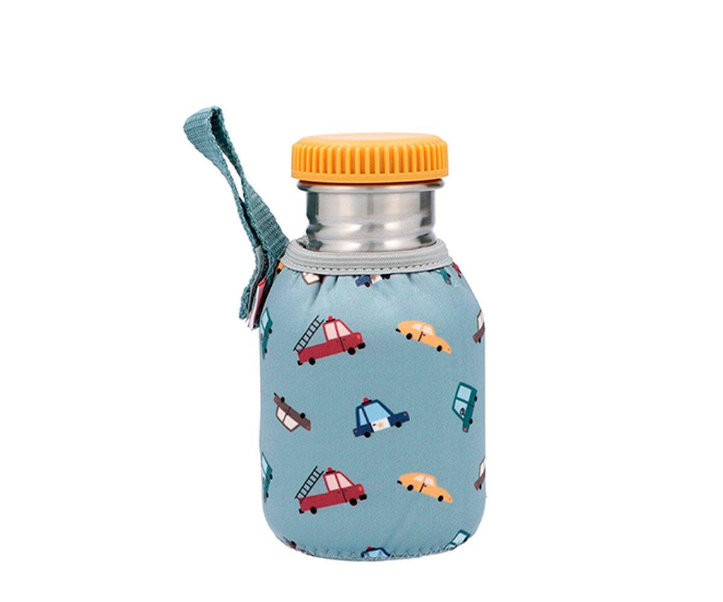 Borraccia Acciaio Con Fodera Vintage Cars 350ml - Personalizzabile