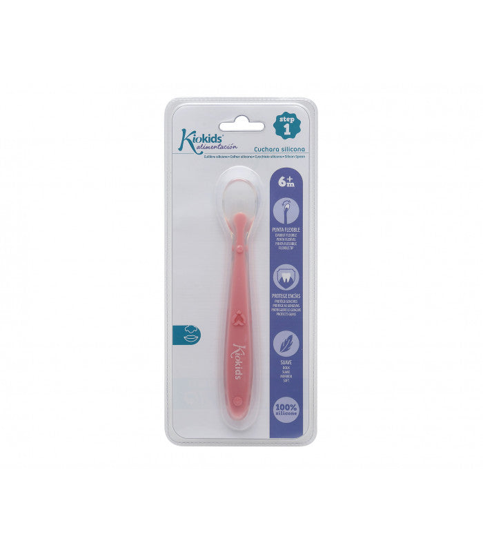 Cucchiaio In Silicone Rosa Step 1 – Kiokids