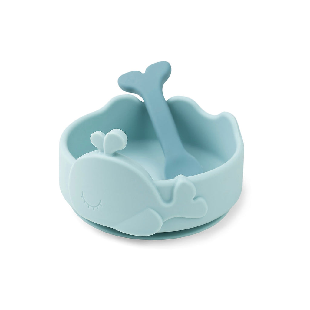Set Svezzamento Ciotola e Cucchiaino Wally Azzurro