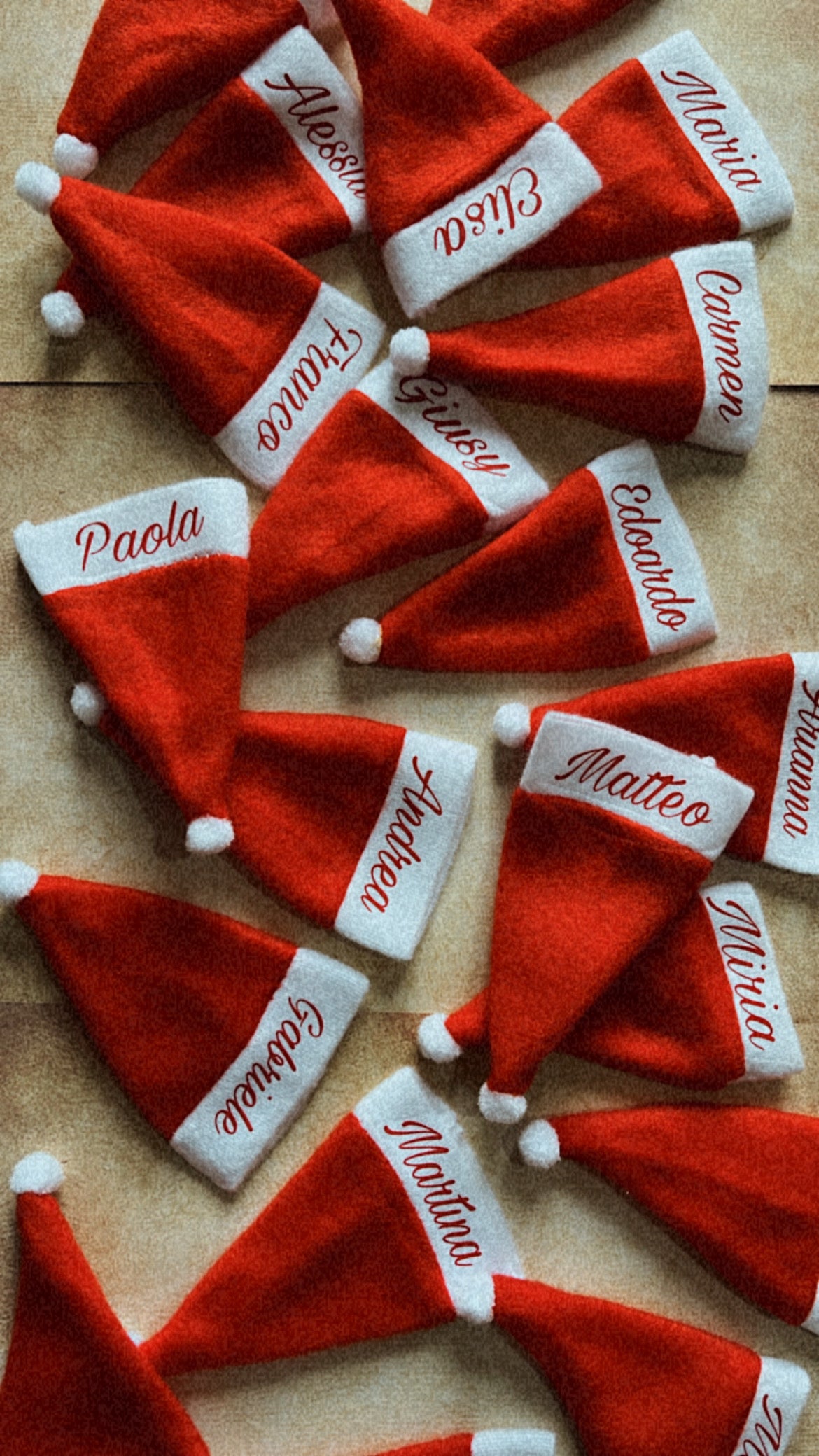 Pack 10 Cappellini Porta Posate Di Natale - Personalizzabili