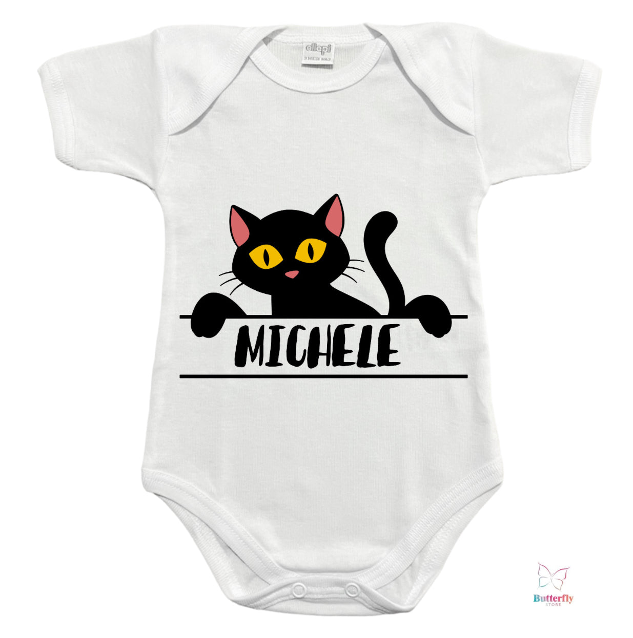 Halloween Body Neonati Gattino - Con Nome