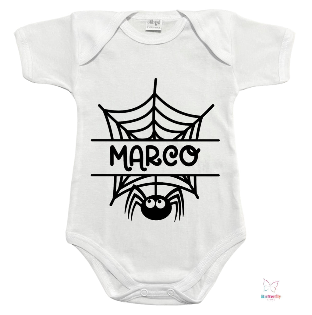 Halloween Body Neonati Ragnatela - Con Nome