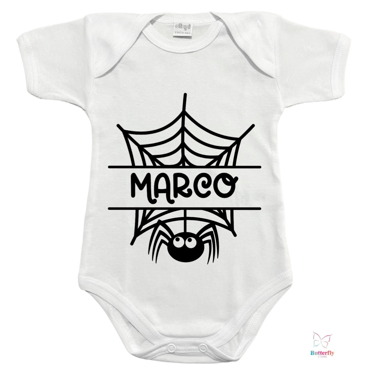 Halloween Body Neonati Ragnatela - Con Nome