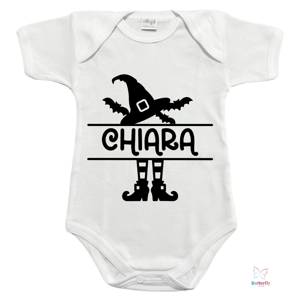 Halloween Body Neonati Streghetta - Con Nome