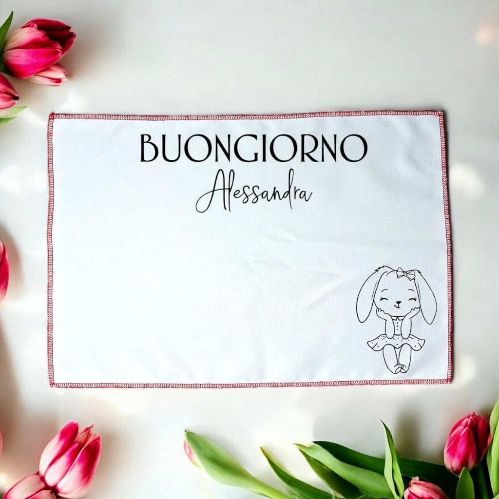 Tovaglietta Buongiorno Con Nome E Disegni