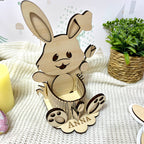 Coniglio Pasquale in Legno Porta Ovetti – Personalizzabile con Nome