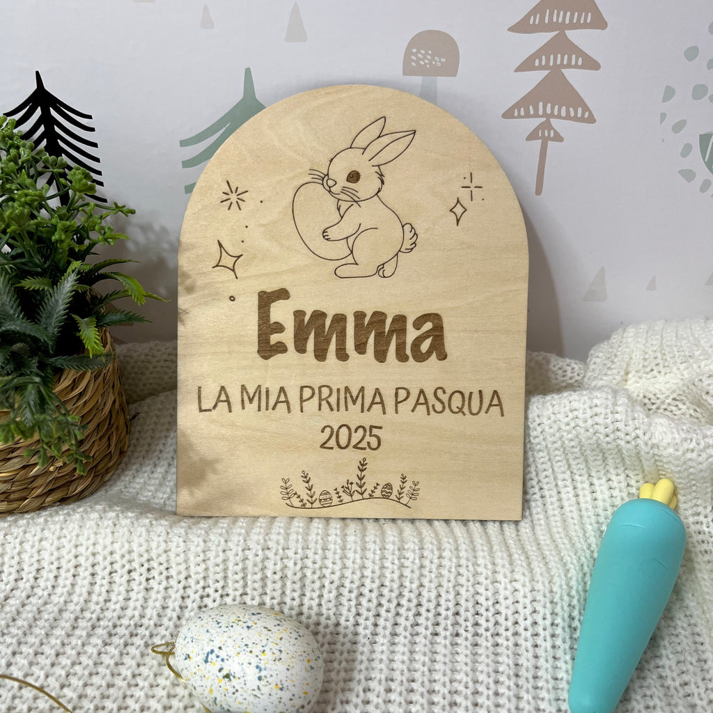 Targa In Legno Personalizzata La Mia Prima Pasqua
