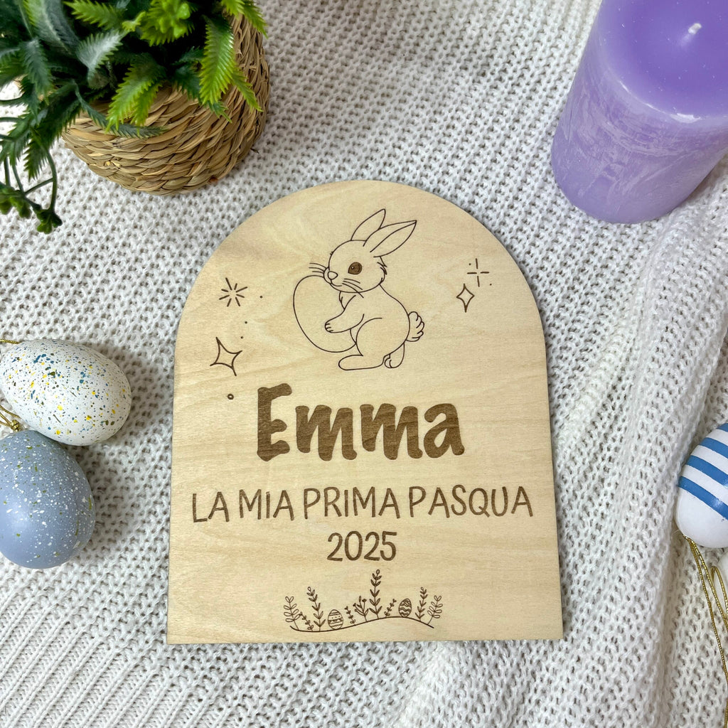 Targa In Legno Personalizzata La Mia Prima Pasqua