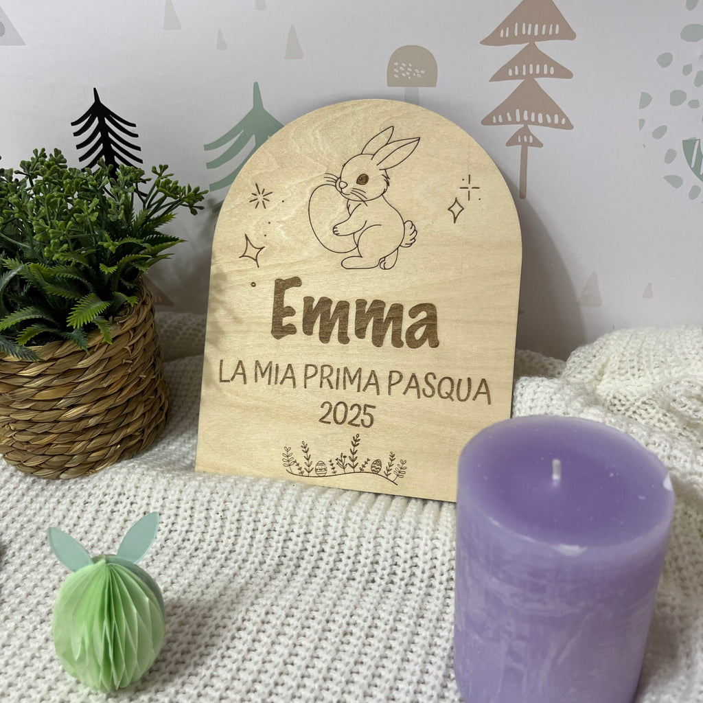 Targa In Legno Personalizzata La Mia Prima Pasqua