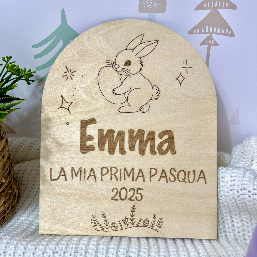 Targa In Legno Personalizzata La Mia Prima Pasqua