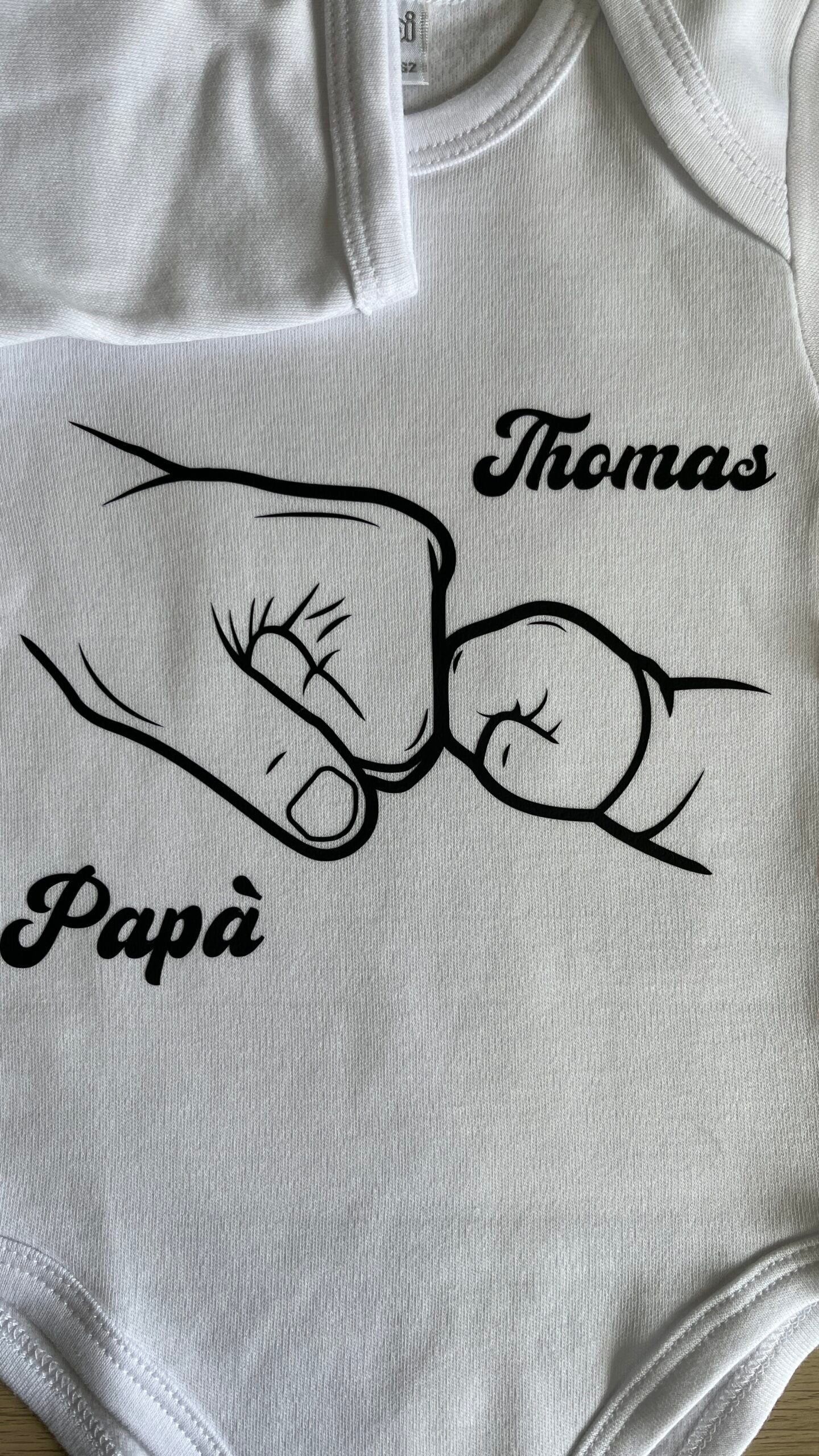 Baby Body Pugno Con Papà - Personalizzato Con Nomi - Festa Del Papà