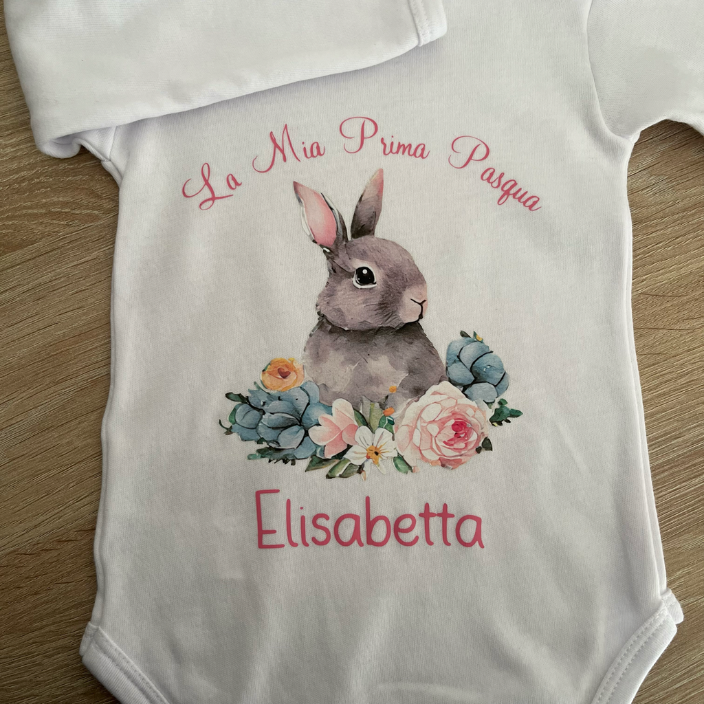 Baby Body La Mia Prima Pasqua - Personalizzabile Con Nome