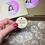 Tag in Legno Personalizzato per Battesimo – Nome e Data – Bomboniera, Chiudi Pacco o Segnaposto