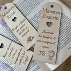 Segnalibro Personalizzato in Legno per Maestra - Regalo Fine Anno Scolastico