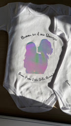 Baby Body Olografico "Mamma Sei Il Mio Universo" - Personalizzabile Con Nome