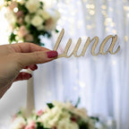 Segnaposto Nome in Legno per Matrimonio, Battesimo, Comunione, Baby Shower, Natale, Eventi Aziendali