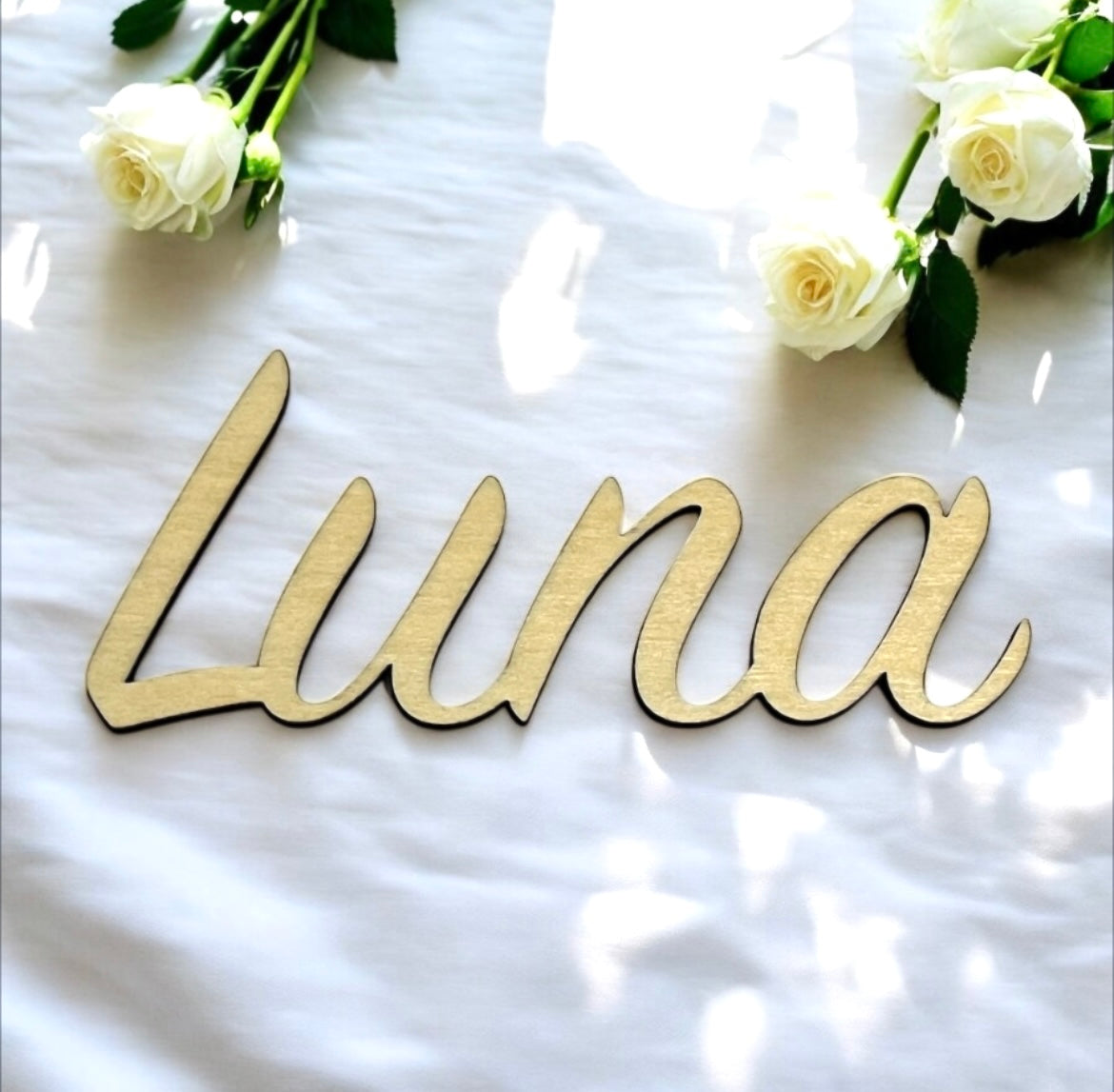 Segnaposto Nome in Legno per Matrimonio, Battesimo, Comunione, Baby Shower, Natale, Eventi Aziendali