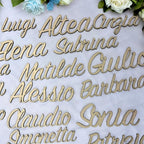 Segnaposto Nome in Legno per Matrimonio, Battesimo, Comunione, Baby Shower, Natale, Eventi Aziendali