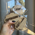Etichette in Legno Personalizzate Per I Giochi Dei Bambini – Set da 6 o 12 con biadesivo