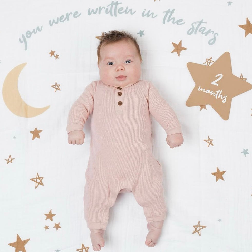 Coperta Complimese Neonato Written in the Stars - Personalizzabile
