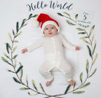 Coperta Complimese Neonato Hello World + 14 Cards - Personalizzabile