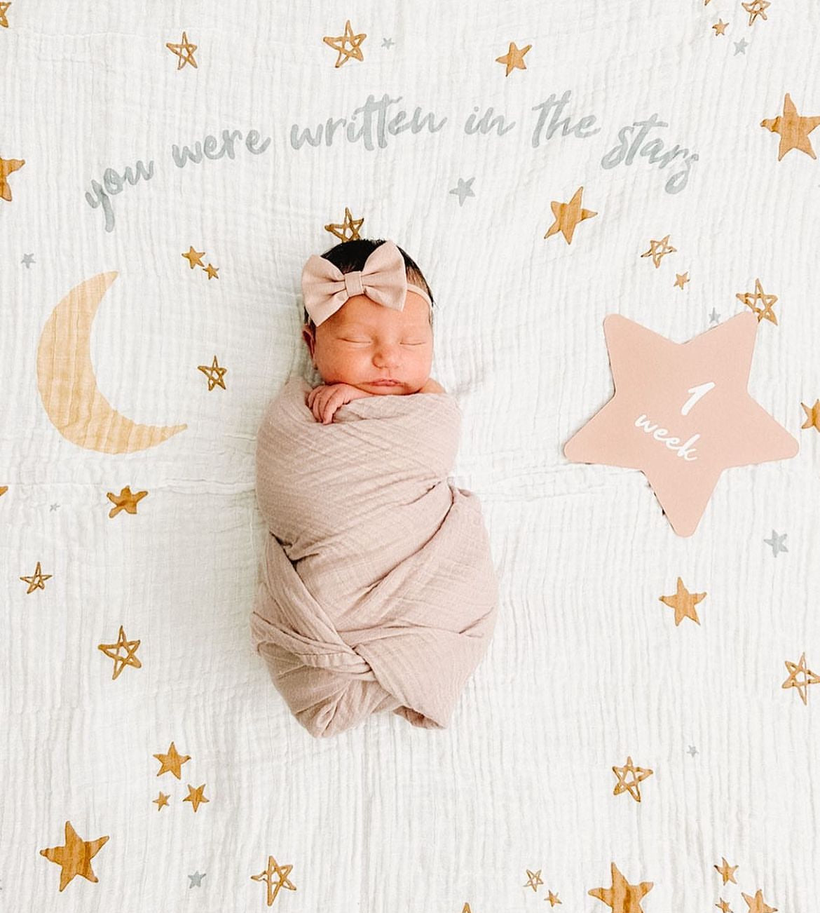 Coperta Complimese Neonato Written in the Stars - Personalizzabile