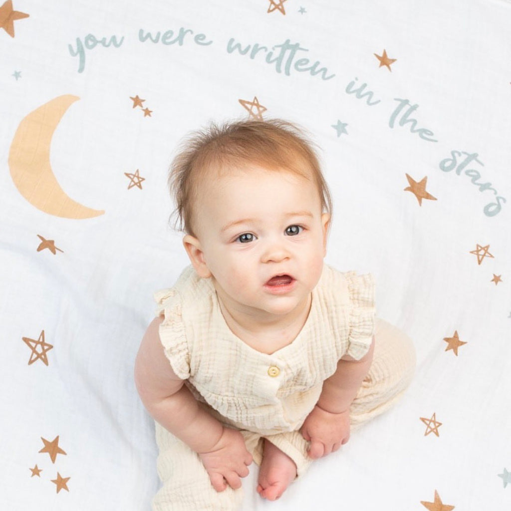 Coperta Complimese Neonato Written in the Stars - Personalizzabile