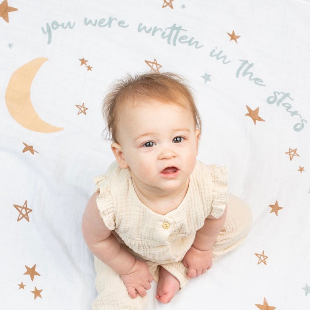 Coperta Complimese Neonato Written in the Stars - Personalizzabile