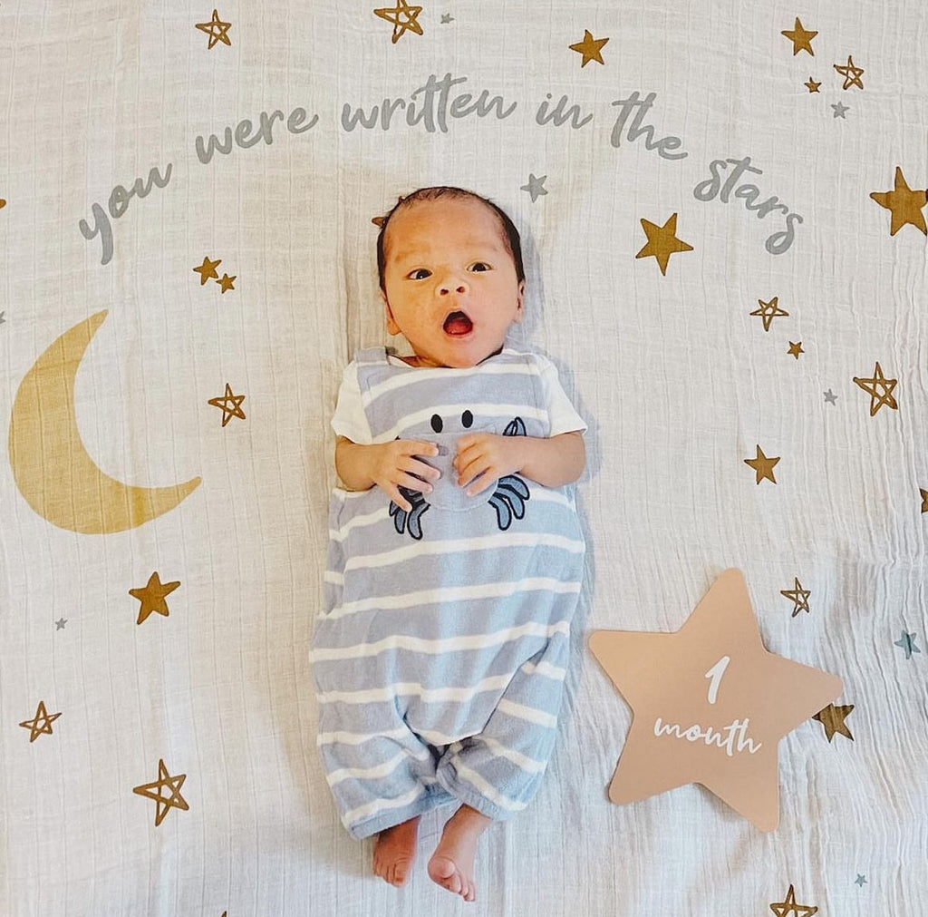 Coperta Complimese Neonato Written in the Stars - Personalizzabile