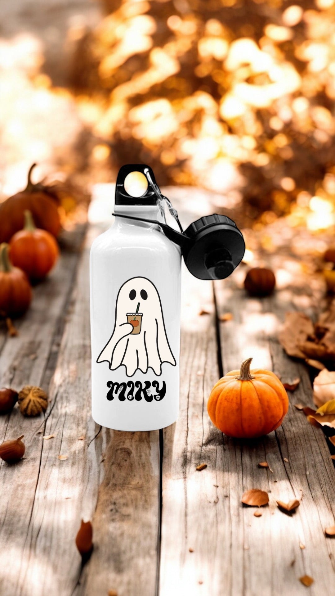 Borraccia Halloween Personalizzata, Doppio Tappo - 500ml