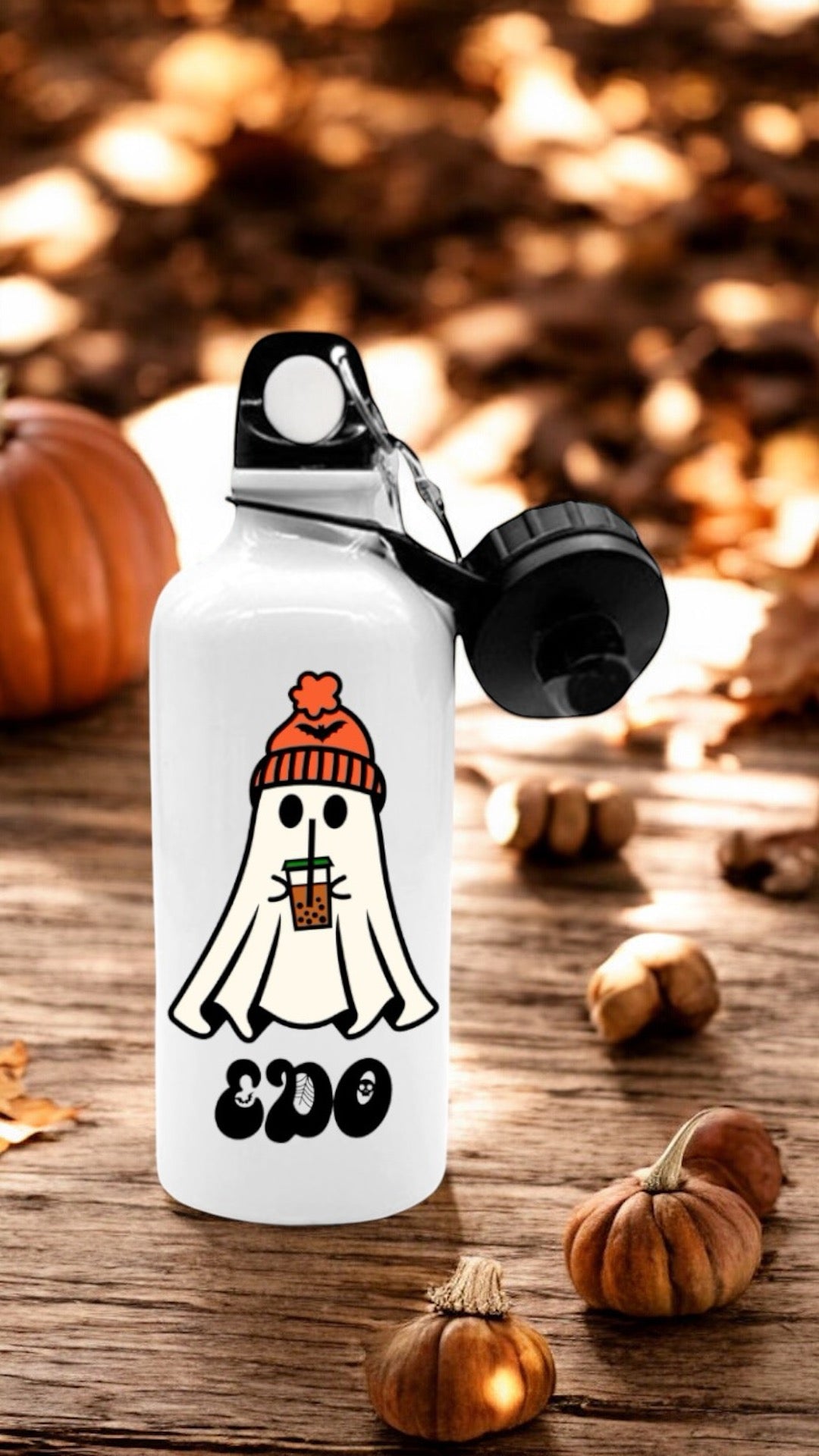 Borraccia Halloween Personalizzata, Doppio Tappo - 500ml