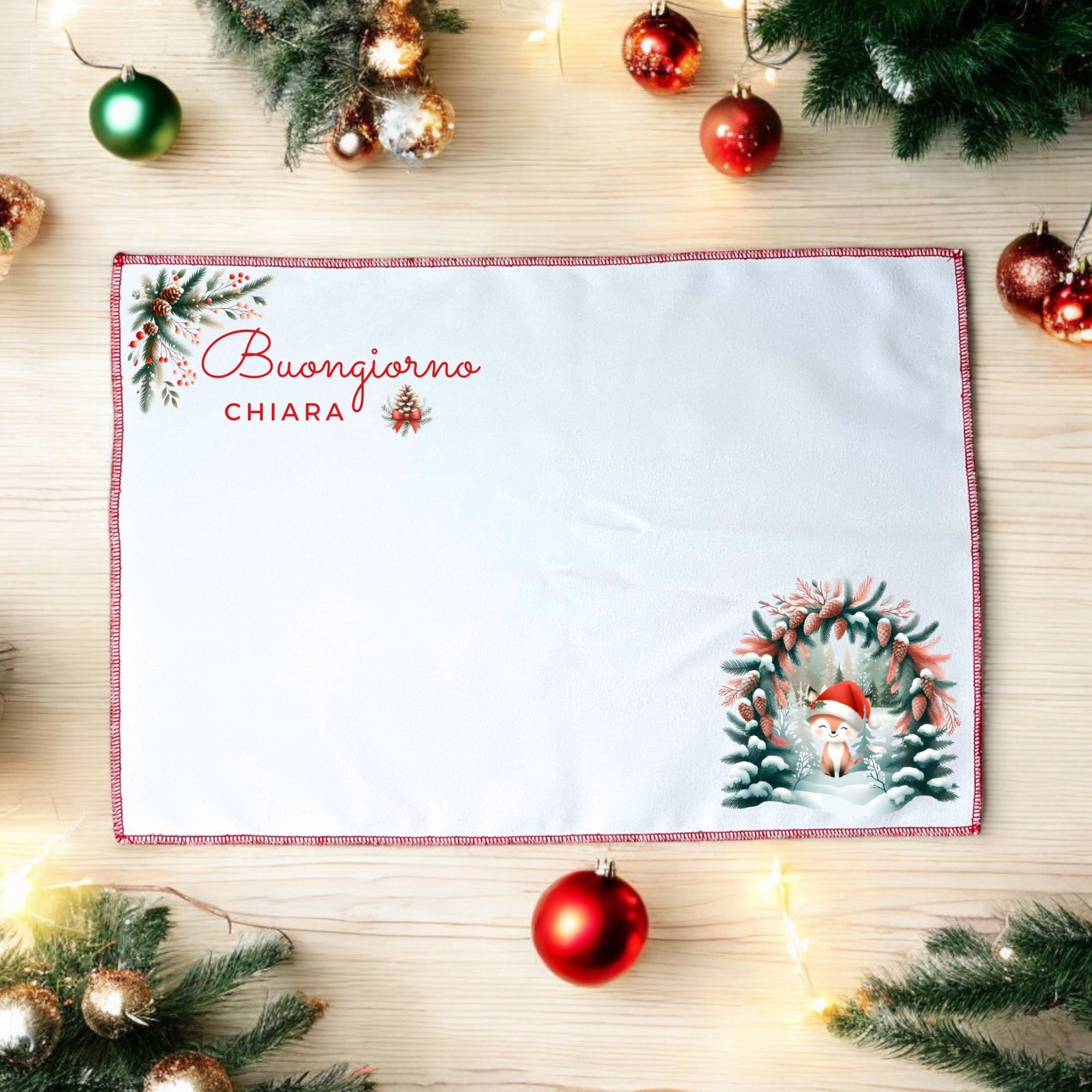 Tovaglietta Di Natale Buongiorno Con Nome