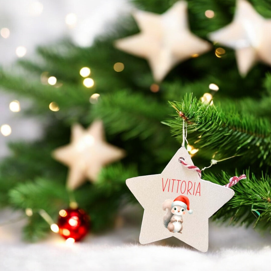 Stellina Di Natale In Legno Personalizzata