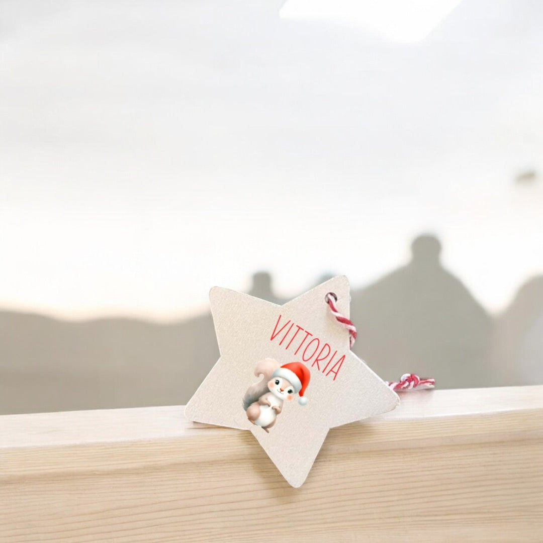 Stellina Di Natale In Legno Personalizzata