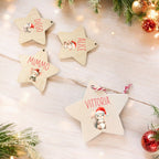Stellina Di Natale In Legno Personalizzata