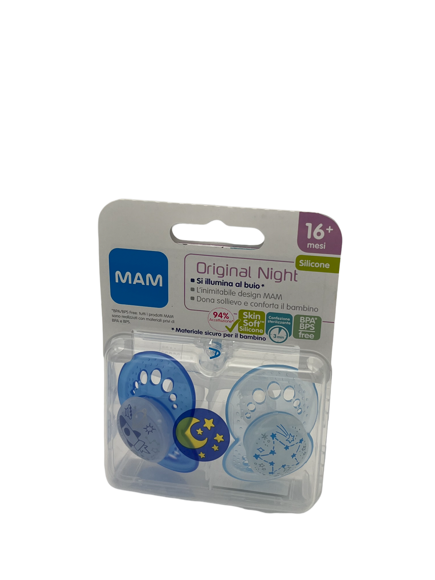 Succhietto MAM Original Night 2Pz – Azzurro16+