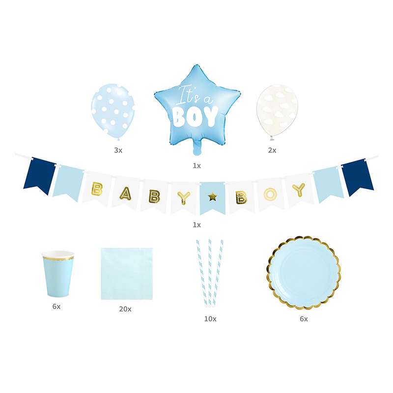 Kit Baby Shower Celeste "It's a Boy" 49pz