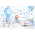 Kit Festa 1°Compleanno Celeste "One Blue" 33pz