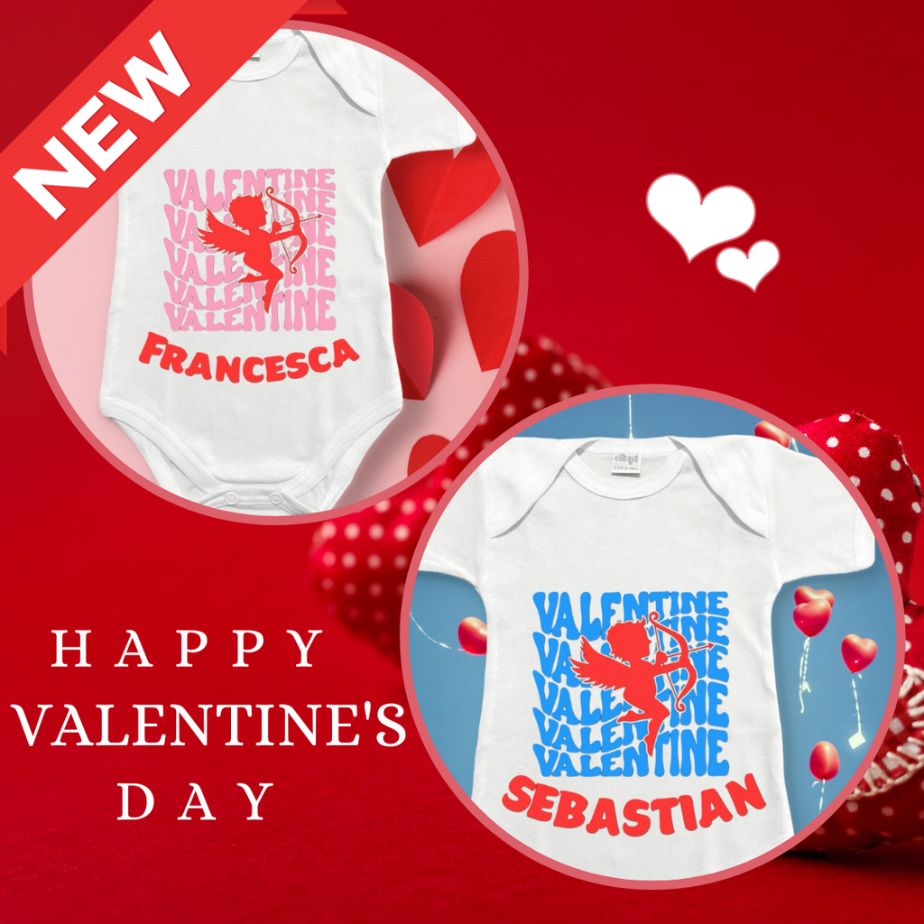 Baby Body San Valentino Con Nome Bimbo/Bimba