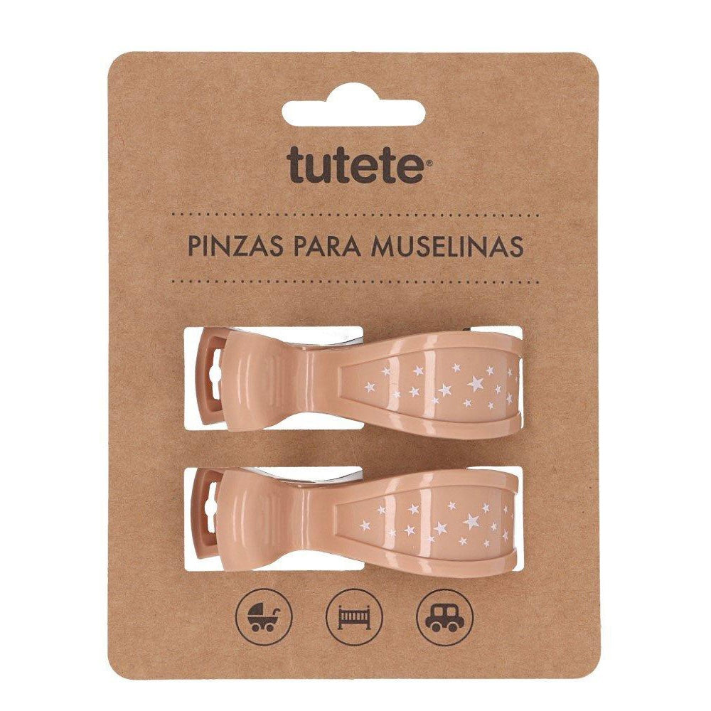 Pack 2 Pinze Tutete Per Mussole O Copertine - Stelle Caramello