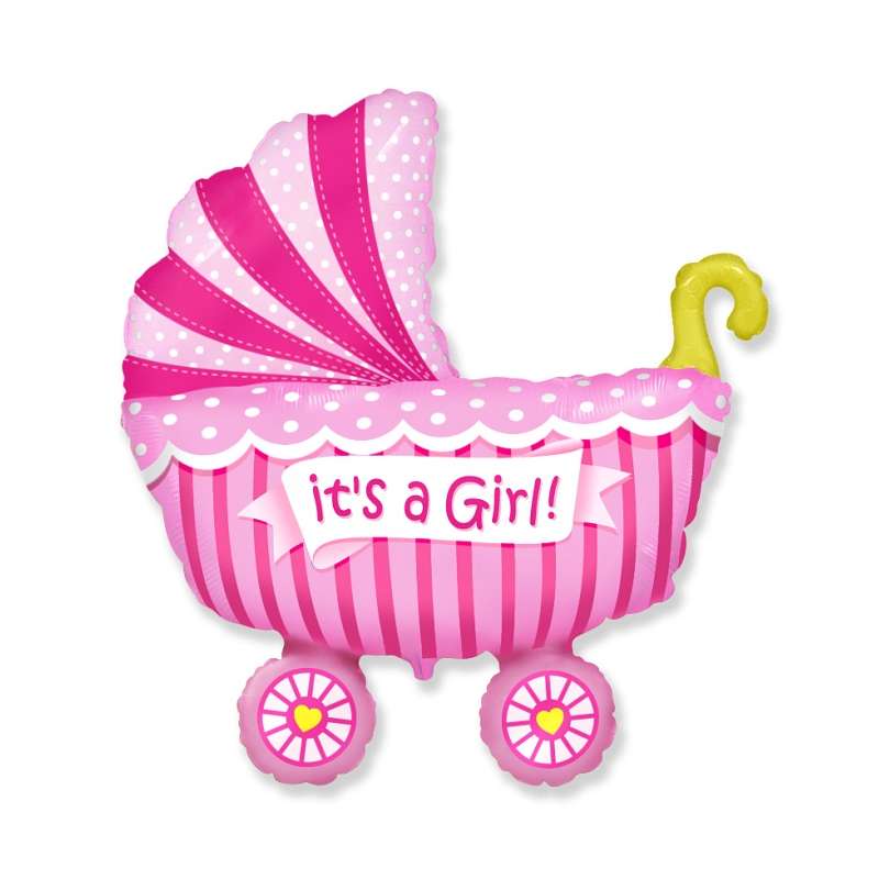 Palloncino 14" Mini Shape Carrozzina "It's a Girl"