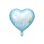 Palloncino 18" mylar Cuore Celeste "Mom To Be"