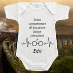 Baby Body "Giuro Solennemente Di Non Avere Buone Intenzioni" Harry Potter, Con Nome