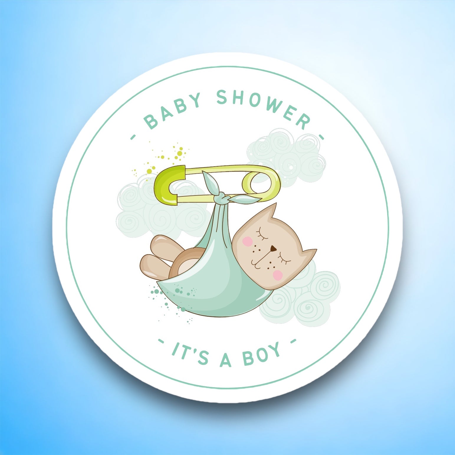 Adesivi Stickers Personalizzati Per Nascite, Baby Shower, Compleanni - Set di 50 o 100 Adesivi
