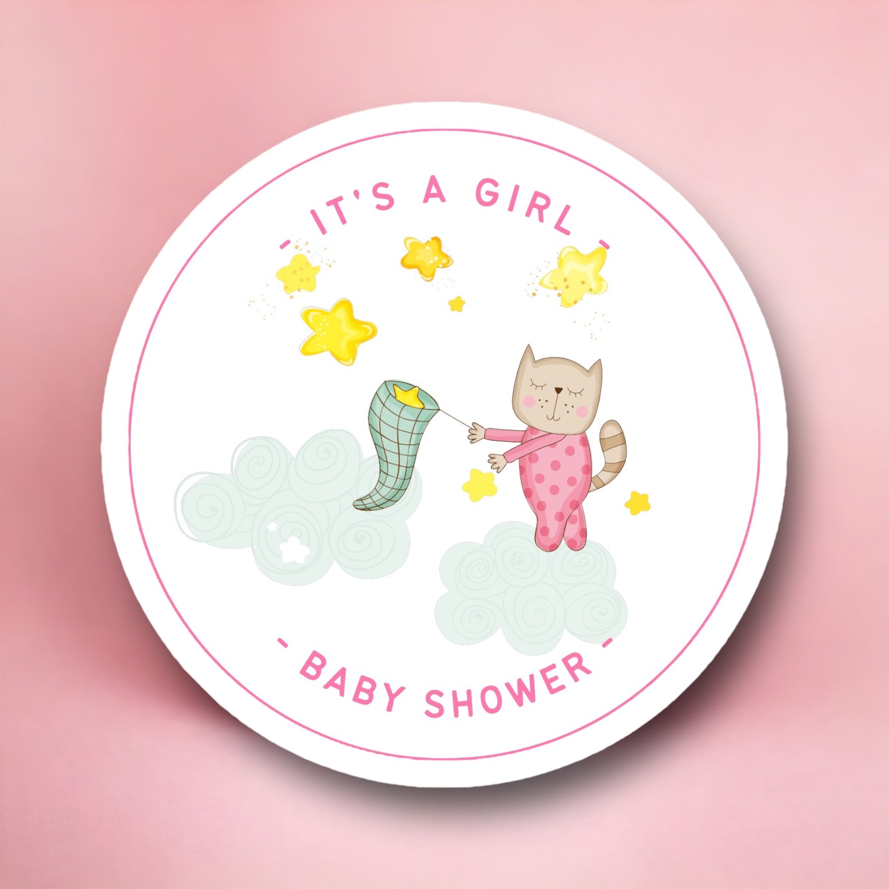 Adesivi Stickers Personalizzati Per Nascite, Baby Shower, Compleanni - Set di 50 o 100 Adesivi