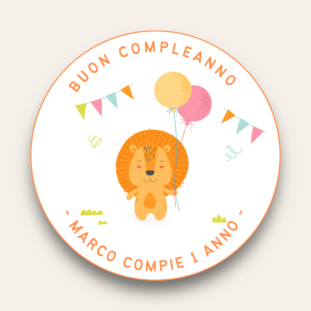 Adesivi Stickers Personalizzati Per Nascite, Baby Shower, Compleanni - Set di 50 o 100 Adesivi