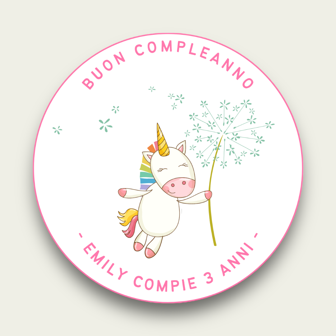 Adesivi Stickers Personalizzati Per Nascite, Baby Shower, Compleanni - Set di 50 o 100 Adesivi